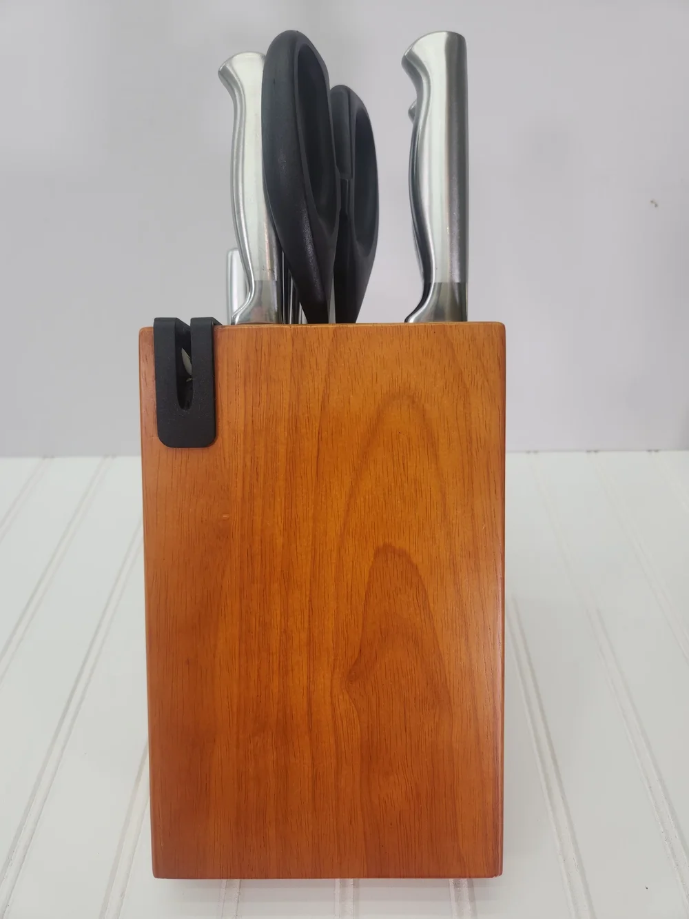McCook German Stainless Steel 10-Piece Knife Block Set With Built- In Sharper